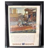 Vintage Dodge Boats Framed Advertisement