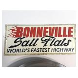 Bonneville Salt Flats Metal Racing Sign