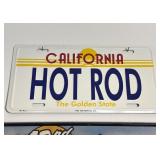 California Hot Rod Novelty Metal License Plate