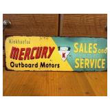 Mercury Outboard Motors Metal Sign