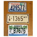 Motorcycle Small License Plates Trio