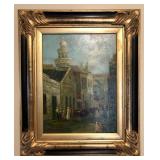 T.E. Pencke Signed Oil on Canvas Painting