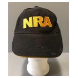 BLACK EMBROIDERED NRA COTTON BASEBALL CAP