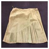 TERRY LEWIS SUEDE LEATHER MINI MIDI SKIRT