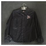 BLACK EMBROIDERED HARLY DAVIDSON BUTTON DOWN SHIRT