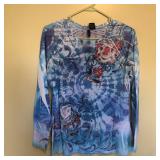 New Directions Scoop Neck Graphic Jersey Shirt