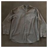BRANDINI BUTTON DOWN SHIRT BAND MANDARIN COLLAR