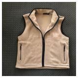 BASIC EDITIONS ZIP UP FLEECE VEST SIZE LARGE