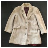 VINTAGE SHERWOOD HERRINGBONE TWEED WOOL OVERCOAT
