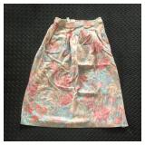 VINTAGE JG HOOK RUSTIC FLORAL MIDI SKIRT