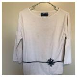 Sag Harbor Crew Neck Sweater Beads Size Petite