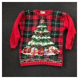 VINTAGE HEIRLOOM RED UGLY CHRISTMAS SWEATER