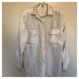 Stunt Collections 100% Silk Button Blouse