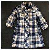 VINTAGE BROMLEIGH PLAID WOOL BLEND SWING COAT
