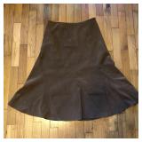 New York Clothing Company Brown Suede Like Skirt