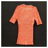 VINTAGE COURREGES ORANGE RIBBED SWEATER TOP