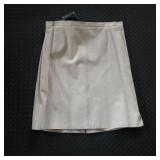 TERRY LEWIS SUEDE LEATHER SNAKESKIN PRINT SKIRT