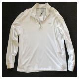 CALVIN KLEIN LIQUID COTTON ZIP LONG SLEEVE SHIRT