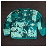 VINTAGE 90s THATS ME GREEN PATCHWORK SWEATER