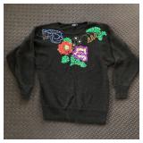 VINTAGE 90s OHI BLACK SEQUIN & BEADED SWEATER