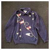 VINTAGE ALFRED DUNNER NAUTICAL THEMED KNIT SWEATER