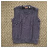 VINTAGE CABLE KNIT V NECK PULLOVER SWEATER VEST
