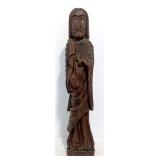 24' Antique Carved Wood Santos Religious Statue