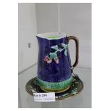 Majolica Pitcher and Luncheon Plate