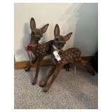 Pair decorative Christmas deer