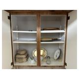 Pyrex butter dish, Correlleware, wood trays, metal