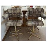 Pair upholstered bar stools