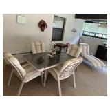 6pc patio set - table with 4 chairs & chase lounge
