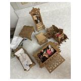 Laser cut doll furniture - mini dolls - bed, table