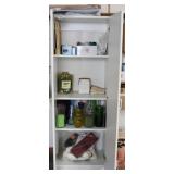 Double door cabinet with contents - flower vases,