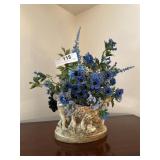 Cherub planter in plaster