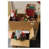 Two stacked boxes Christmas decorations - pinecone