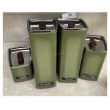 Lincoln BeautyWare MCM countertop canisters - tea,