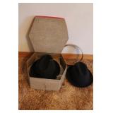 Two bowler hats - E Moe Penn & Beaver skin in hat