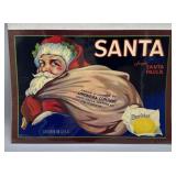 Two 1920/30s Cali. Fruit Box Labels: Santa Brand