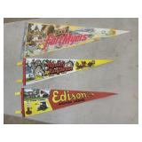 Three Vintage Florida Advertising Flags incl Fort
