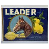 Two 1930s California Fruit Box Labels: Meteor