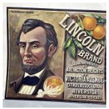 Two 1915/1930 Cali. Fruit Box Labels incl Appleton