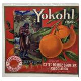 Two 1930/40s Cali. Fruit Box Labels incl Esperanza