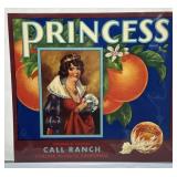 Two 1930s California Fruit Box Labels incl Yokohl