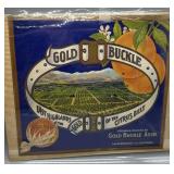 Two 1930s California Fruit Box Labels incl Gold