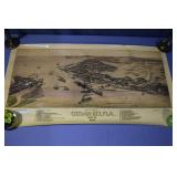 Cedar Key Florida reproduction of map