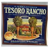 Two 1930s California Fruit Box Labels incl Evening