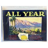 Two 1920/30s California Fruit Box Labels: Miracle