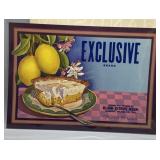 Two 1930s California Fruit Box Labels incl Handsum