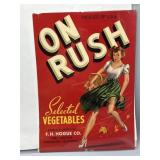 Two 1930s Cali. Fruit Box Labels incl Plenti Grand